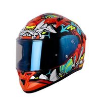 Casco Integral SHAFT 522SP Tigerazo Negro Rojo Talla L Certificado ECE 22.06 para Moto Seguridad