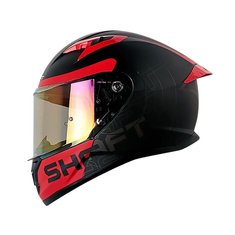 Casco Integral SHAFT 522SP Dopp Negro Talla XL Certificado ECE 22.06 para Moto Seguridad Protección Negro