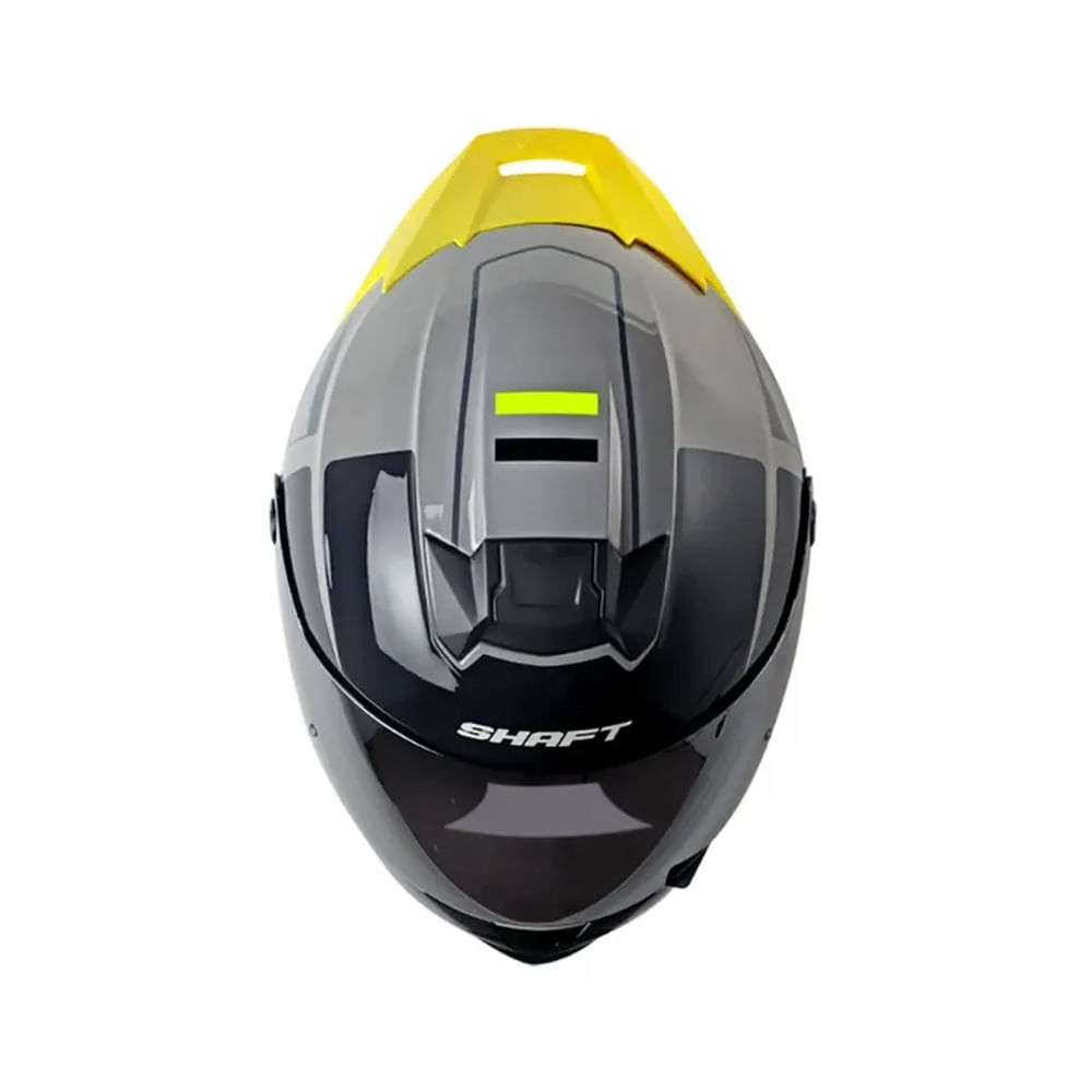 Casco Integral SHAFT SH-502SP Luke Gris Negro Talla L Certificado DOT para Moto Seguridad Protección Gris