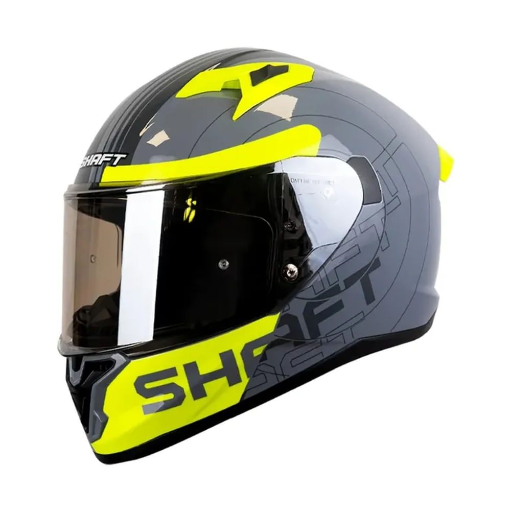 Casco Integral SHAFT 522SP Dopp Gris Talla XL Certificado ECE 22.06 para Moto Seguridad Protección Gris