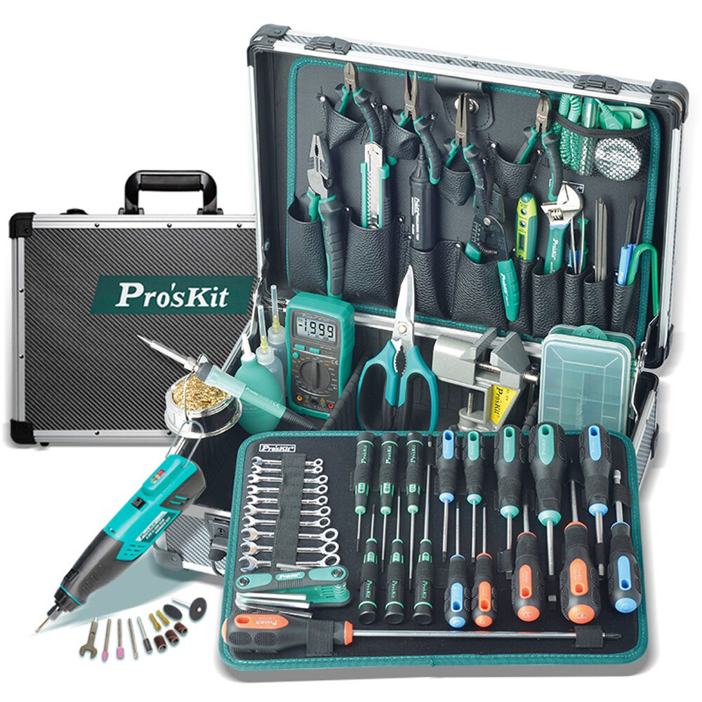 Eclipse Tools Kit de Herramientas Electrónicas Pro con Maletín de Aluminio