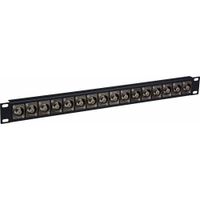 My Custom Shop Patch Panel BNC 16 Puertos 75 Ohm 1 RU con Conectores Neutrik 12G