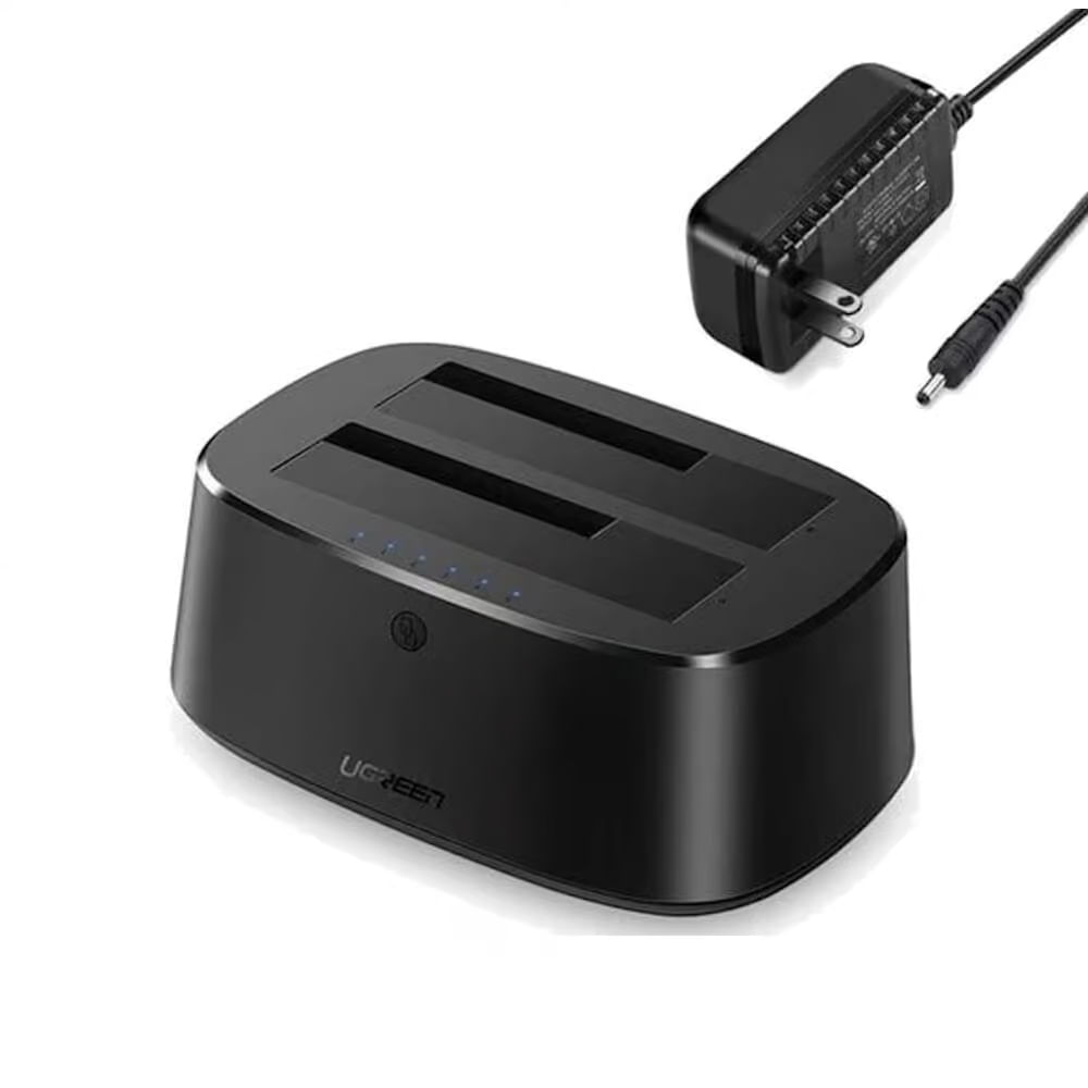 UGREEN Docking Station Dual-Bay USB 3.0 a SATA Clonación Offline HDD SSD 2.5 3.5 CM198 - 60737