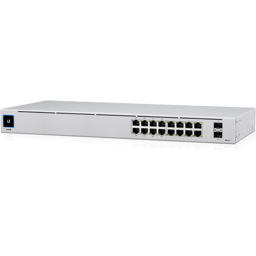Ubiquiti Switch Gestionado UniFi 16 Puertos Gigabit PoE+ con SFP, 36 Gb/s Capacidad de Con