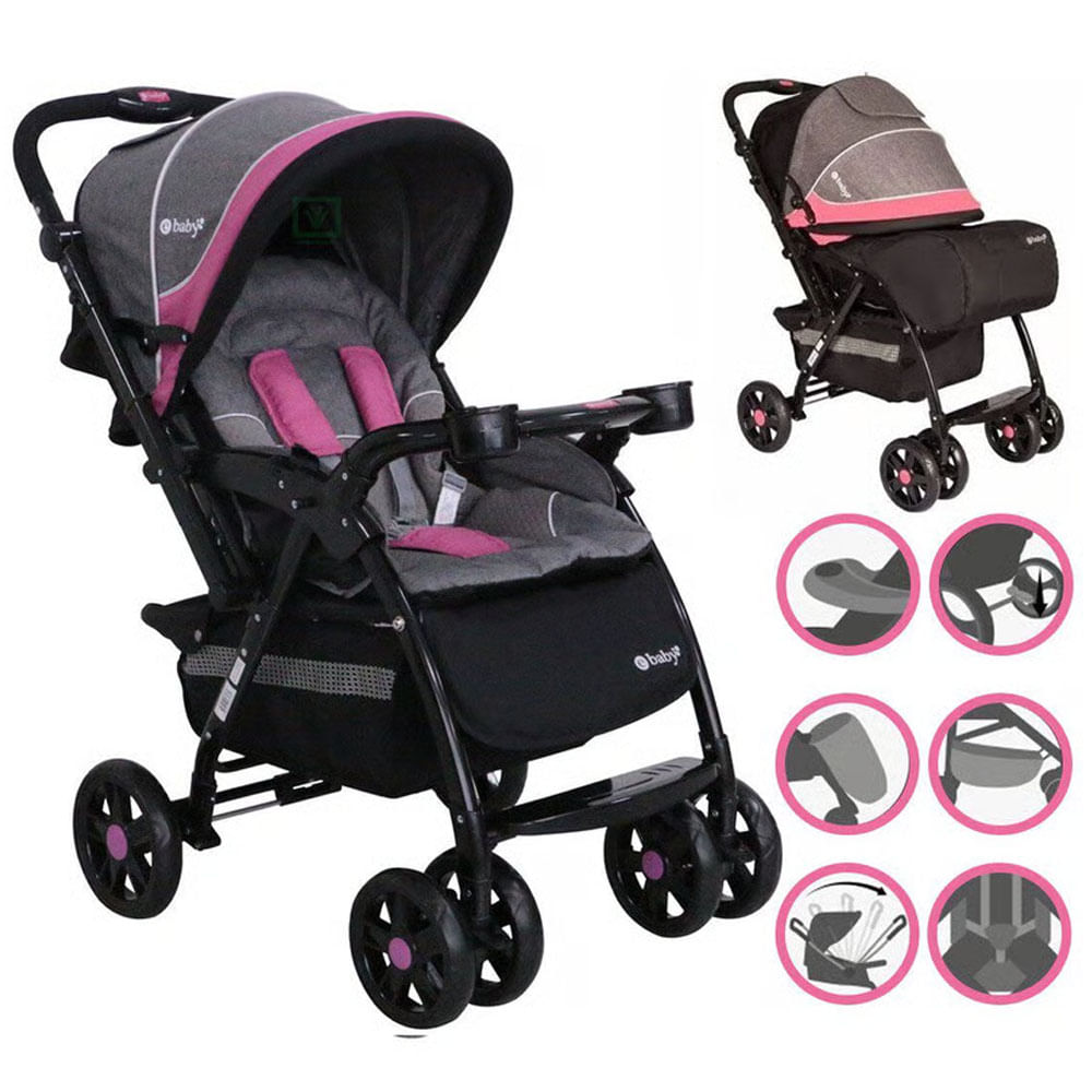 Coche Cuna Yodie 1142-1 Pink