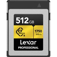 Lexar CFexpress Type-B 512GB Professional Memory Card - 1750 MB/s Read, 1000 MB/s Write, S