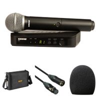 Shure BLX24/PG58 Sistema Inalámbrico de Micrófono de Mano con Cápsula PG58 y Bolsa Kit