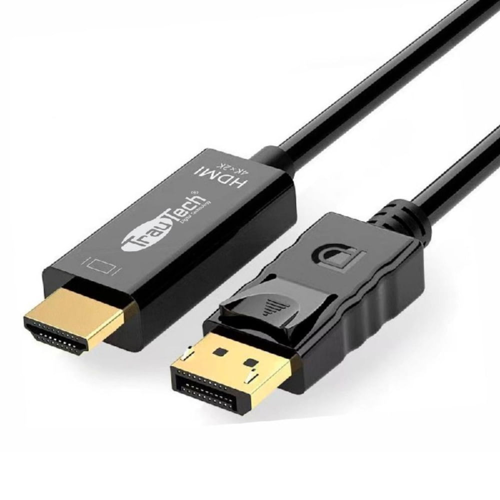 Cable Convertidor DisplayPort a HDMI 4K 30Hz TrauTech 1.8 Metros