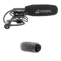 Azden SGM-250CX Micrófono Corto Tipo Shotgun con Paraviento y Soporte de Choque