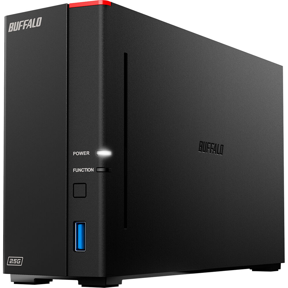 Buffalo LinkStation 710 NAS Server 8TB - 1-Bay, 1.3 GHz Six-Core, 2GB RAM, 2.5 GbE, USB 3.