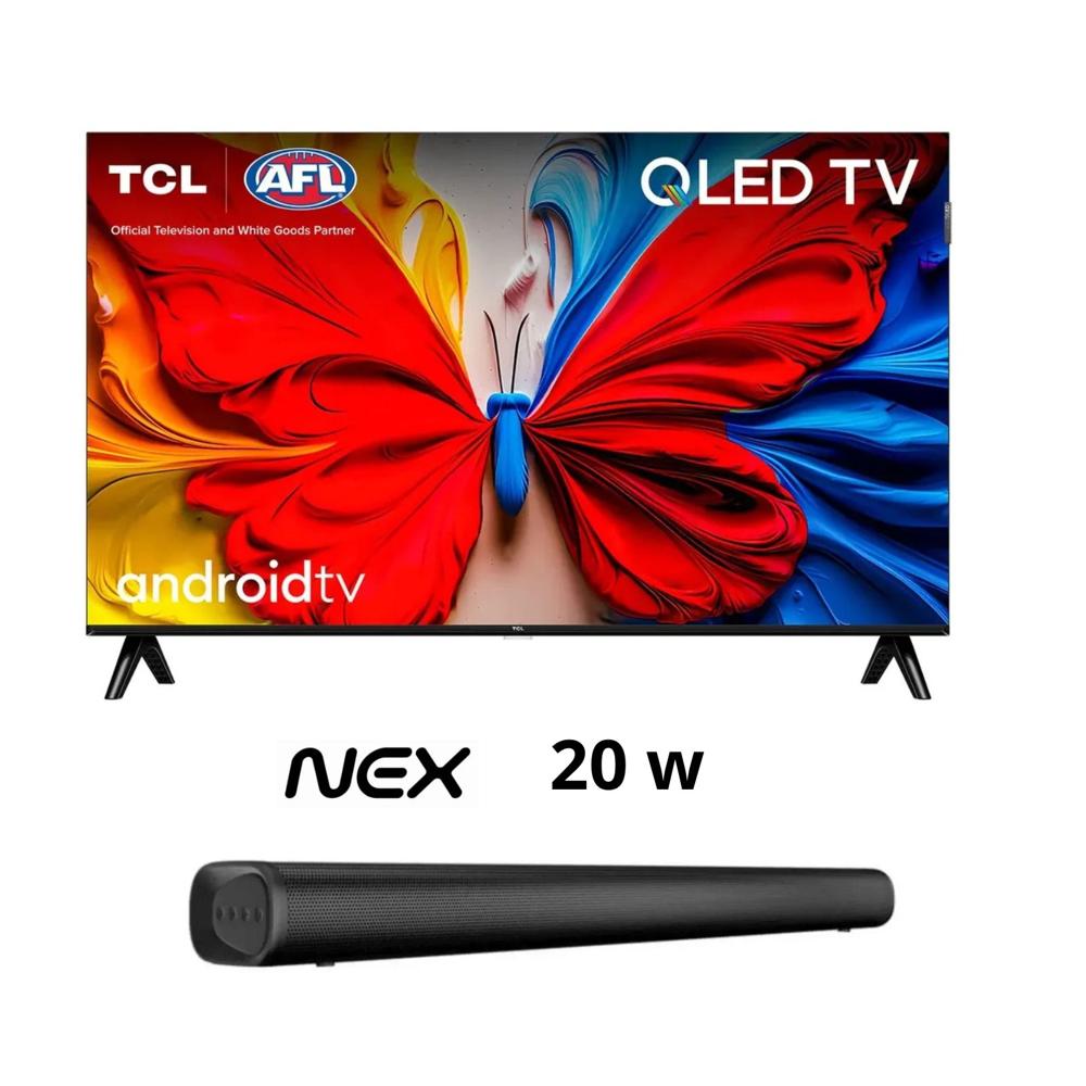 Televisor TCL 40 Pulgadas FHD QLED Google TV  40S5K - Soundbar NEX 32 PSB32 Potencia combo
