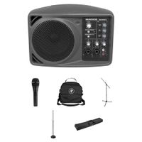 Mackie SRM150 Sistema PA Compacto con Kit de Escenario - Respuesta de Frecuencia 100 Hz a