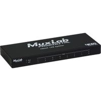 MuxLab Splitter HDMI 1x8 4K - Soporta UHD 4K, HDCP 1.4 y 2.2, Gestión EDID de 16 posicion