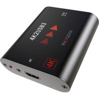 INOGENI Capturadora de Video 4K HDMI a USB 3.0 - Soporta 4K a 30 fps, Compatible con Windo