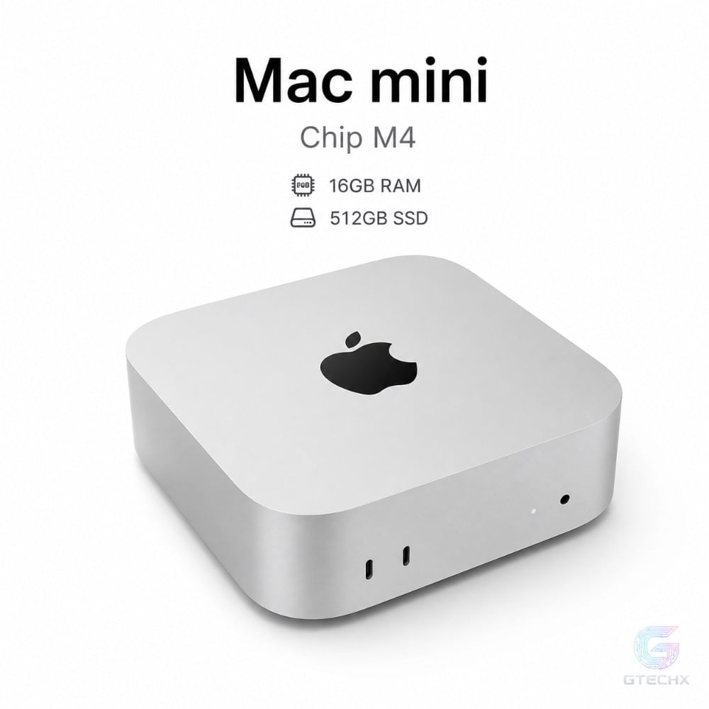 All in One Apple Mac Mini Chip M4 16GB RAM 512GB SSD Silver