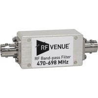 RF Venue Filtro de Banda Pasa (470 a 698 MHz) - Mejora el Rendimiento RF, Conexión BNC In