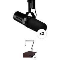 Shure SM7dB Kit de Micrófonos Dinámicos para 2 Personas con Brazo de Transmisión