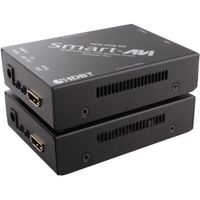 Smart-AVI Extensor HDMI HDX-POES 4K, 229.66 ft, Montaje en Pared, Compatible con Cat-5e/6