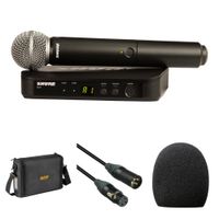 Shure BLX24/SM58 Sistema Inalámbrico de Micrófono de Mano con Cápsula SM58 y Bolsa Kit