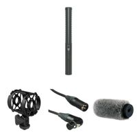 Azden SGM-250P Micrófono Shotgun con Soporte Universal, Paraviento y Cable XLR
