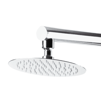 Ducha de acero 15 cm con tubo de 30 cm cromado