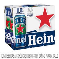 Cerveza sin Alcohol HEINEKEN 0.0 Lata 330ml Pack 6un