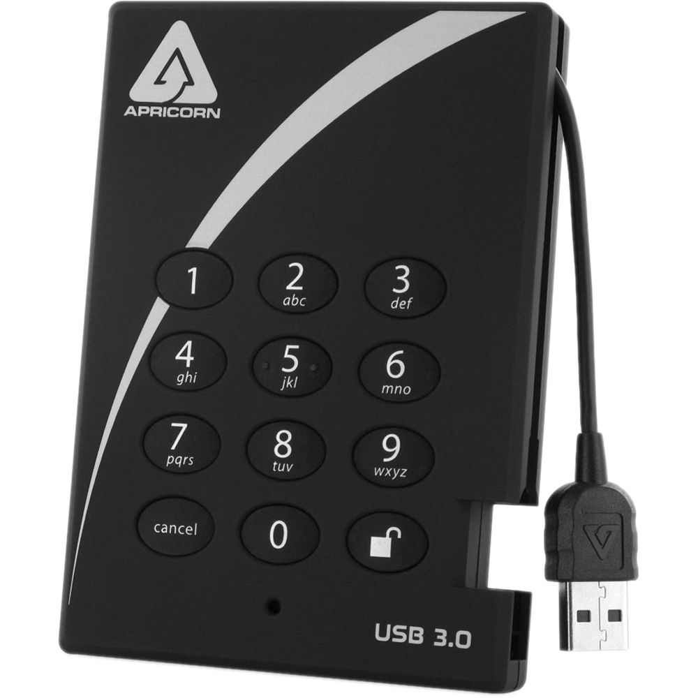 Apricorn Aegis Padlock 512GB SSD USB 3.0 - Encriptación Hardware AES-XTS 256-bit, FIPS PU