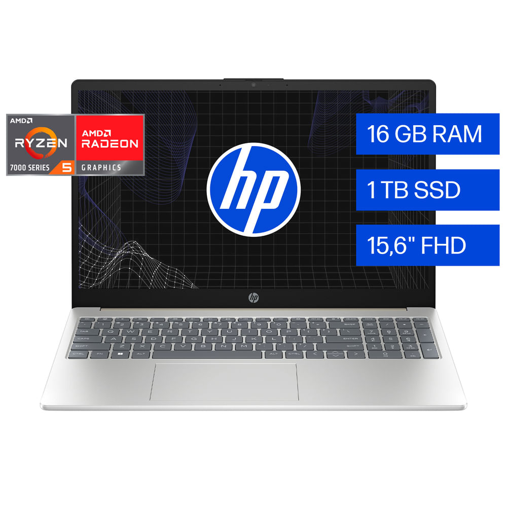 Laptop HP 15-FC0257LA 15.6 FHD Ryzen 5 7520U 1TB SSD 16GB RAM Windows 11 dorado cálido