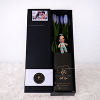 Box Luxury tulipanes celestes - Jazmin