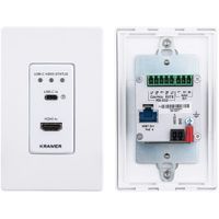 Kramer WP-20CT Switcher Transmisor HDMI & USB Type-C de Pared, 4K hasta 130', Control RS-2