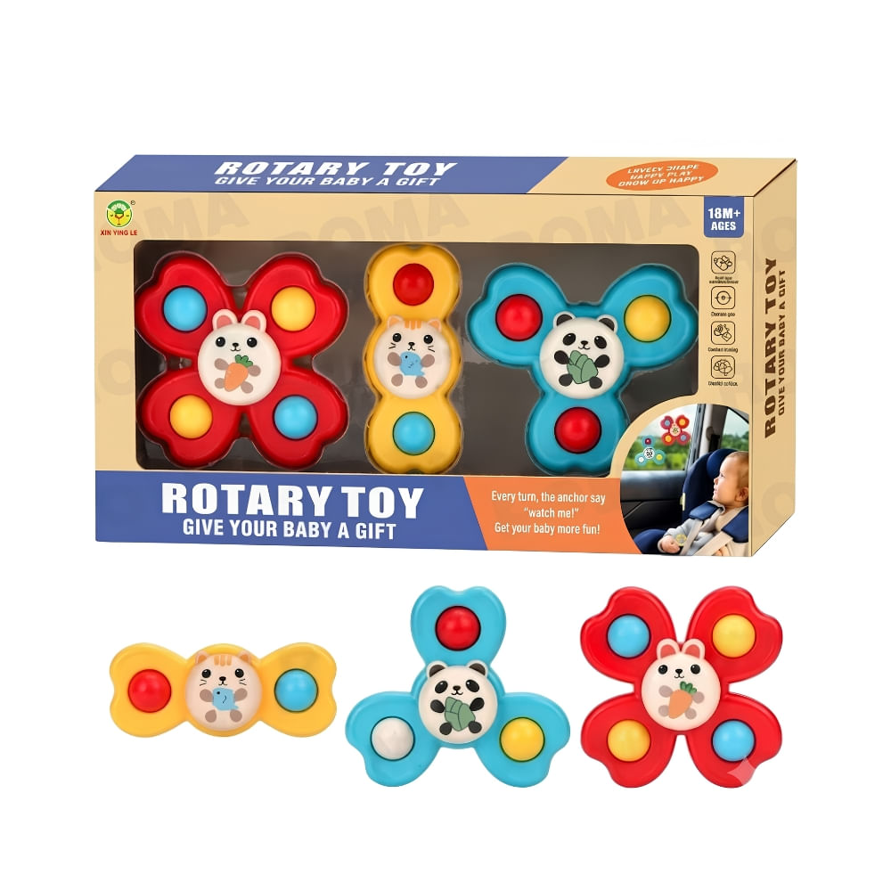 Lindo Juguete Sensorial Set x3 Spinner panda conejito