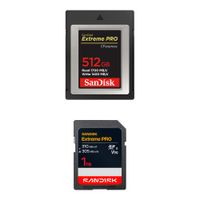 SanDisk Kit de Memoria 512GB Extreme PRO CFexpress Type B y 1TB SDXC UHS-II
