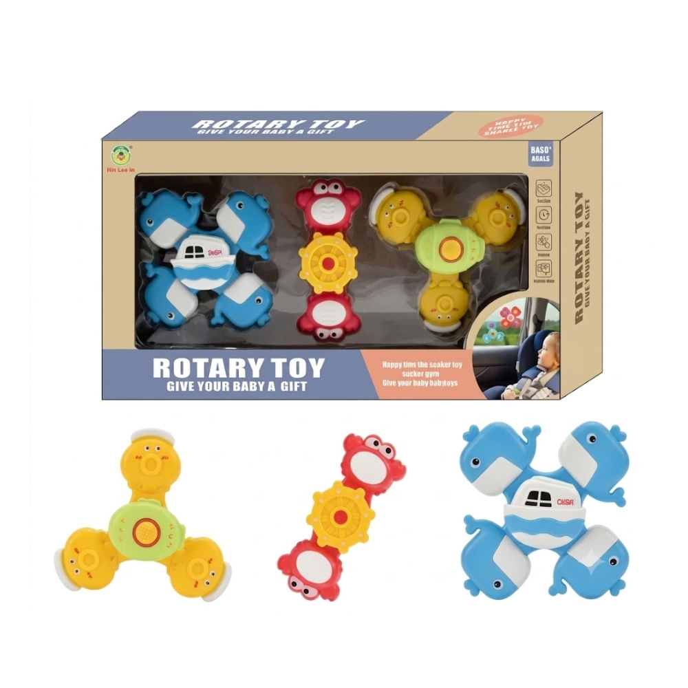 Lindo Juguete Sensorial Set x3 Spinner Animalitos