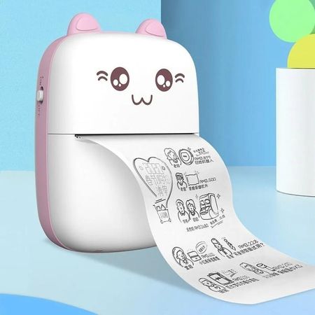MINI IMPRESORA TÉRMICA PORTÁTIL KAWAII RECARGABLE ROSADO