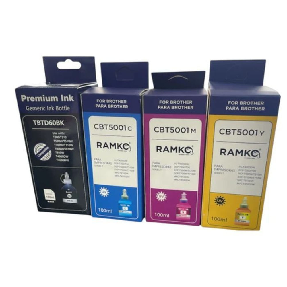 TINTAS COMPATIBLES PARA BROTHER BTD5001D60BK