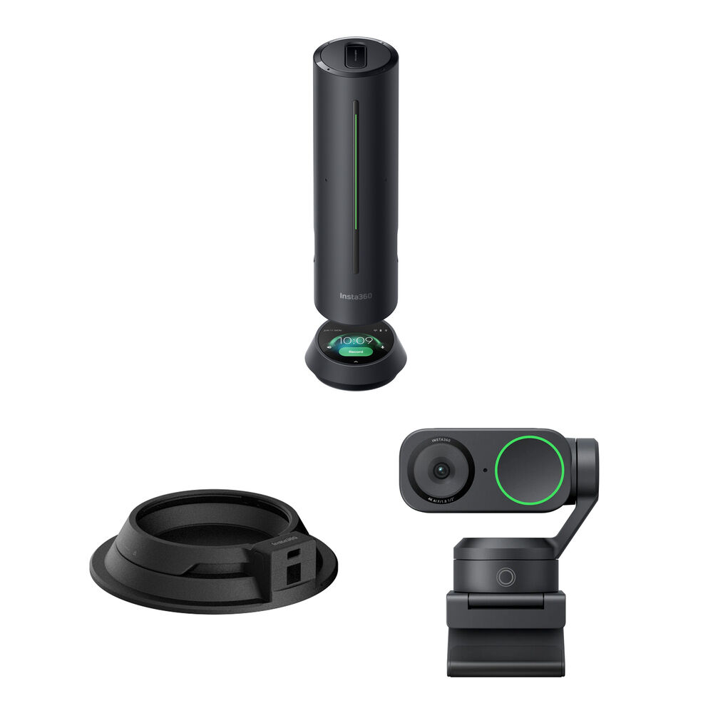 Insta360 Link 2 4K AI Webcam Conferencing Kit - Resolución UHD 4K, Auto Enfoque, AI Track