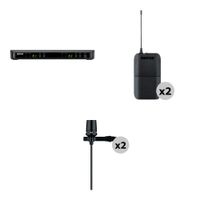 Shure Sistema Inalámbrico de Micrófono Lavalier Cardioide BLX Dual-Channel con 2 Micróf