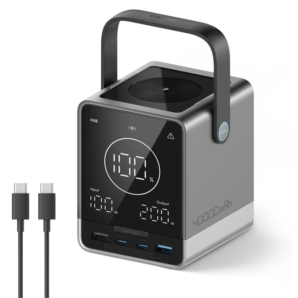 Power Bank 40000mAh 300W Carga Rápida 140W Inalámbrica 20W Para Laptop Y Celular