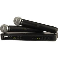 Shure BLX288/SM58 Sistema Inalámbrico de Micrófono de Mano Doble Canal con Cápsulas SM5