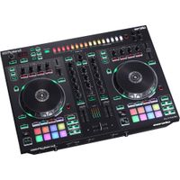 Roland DJ-505 Controlador DJ de 2 Canales y 4 Decks para Serato DJ con Kits de Percusión
