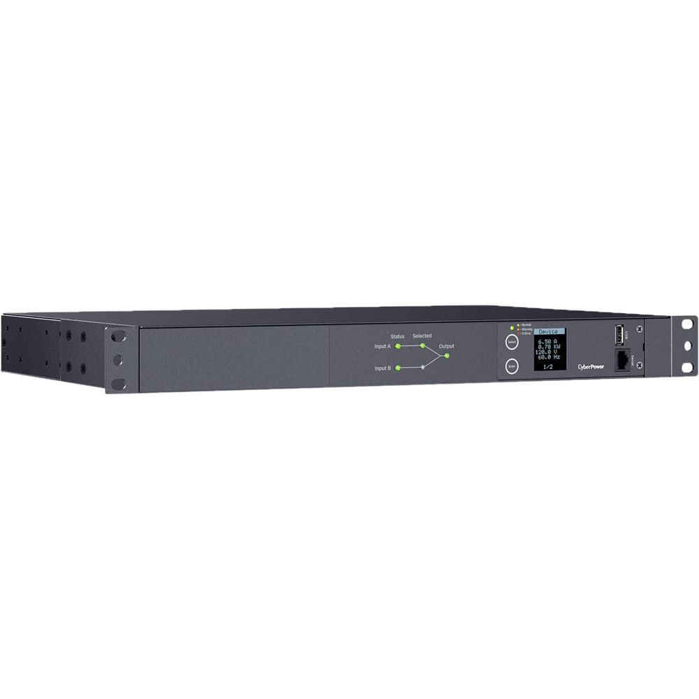 CyberPower PDU24001 PDU de Transferencia Automática 15A 100-120 VAC con LCD y 10 Salidas
