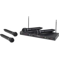 Samson Sistema Inalámbrico VHF Stage 412 con 4 Micrófonos Q6, 173 a 198 MHz, Alcance de