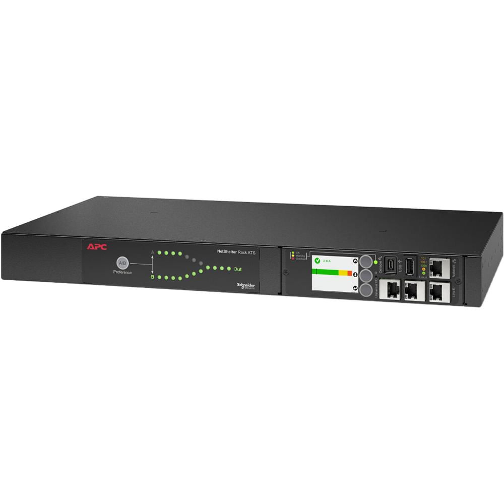 APC NetShelter Rack Automatic Transfer Switch 10 x NEMA 5-20R, 1920W, Rack-Mountable, LCD