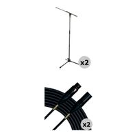 K&M Soporte de Micrófono Tripode 210/9 con Cables XLR Premium