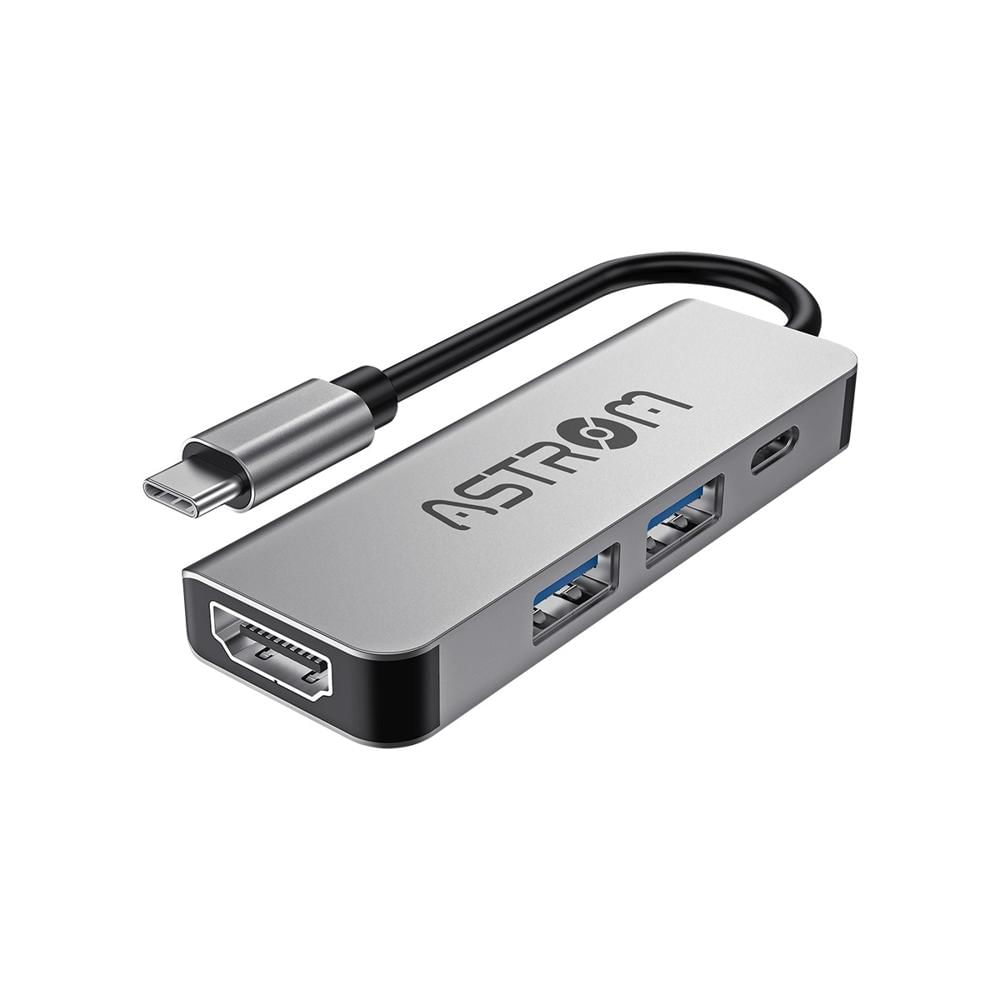 Hub Usb 4 En 1 USB 3.0 USB 2.0 USB TIPO C HDMI ALUMINIO