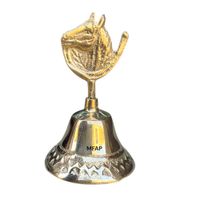 Campana de mesa bronce caballo con herraje