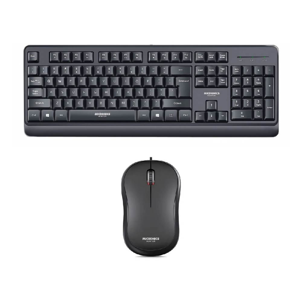 KIT NORTON MIC T100 TECLADO Y MOUSE USB RESISTENTE AL AGUA CON 1000 DPI
