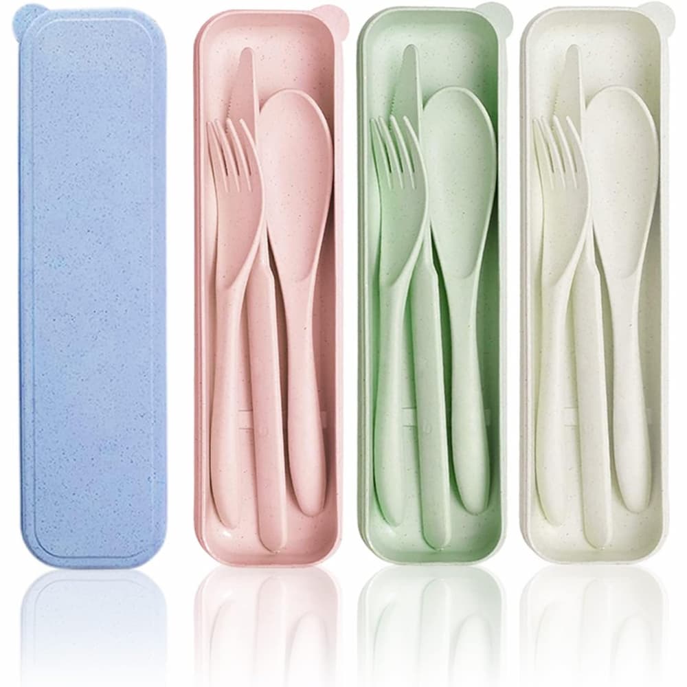 Cubiertos Reutilizables Para Lonchera Oficina Y Viaje