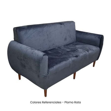 Juego de Funda Nacional de Terciopelo para Mueble 321 - Plomo Rata Plateado Oscuro