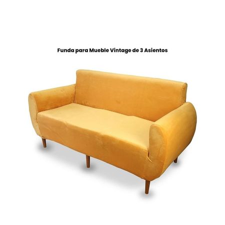Funda de Terciopelo Nacional para Mueble de 3 - Oro Satinado Oro